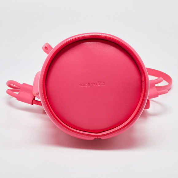 ALEXANDER MCQUEEN Neon Pink Leather The Soft Curve Bucket Bag - Picture 6 of 8